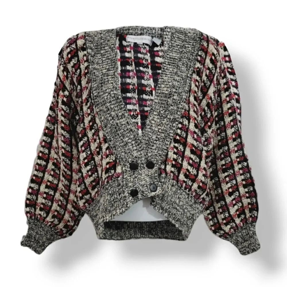 Vintage 80's Tony Lambert Collection Double Breasted Sweater Cardigan Size Small - Picture 5 of 14